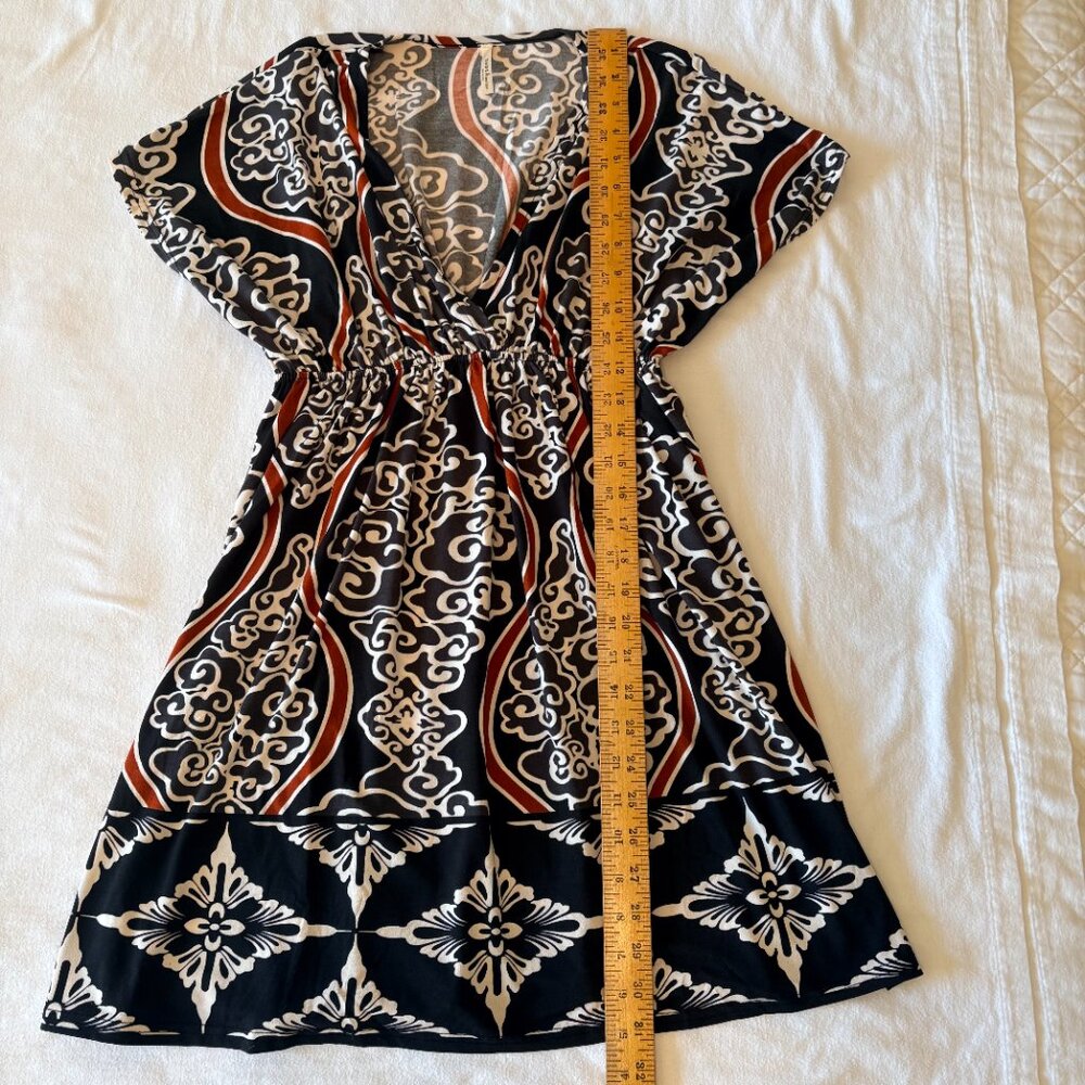 India Boutique Kaftan Dress OS One Size Resort Wear Bohemian Butterfly Sleeve - Picture 3 of 5